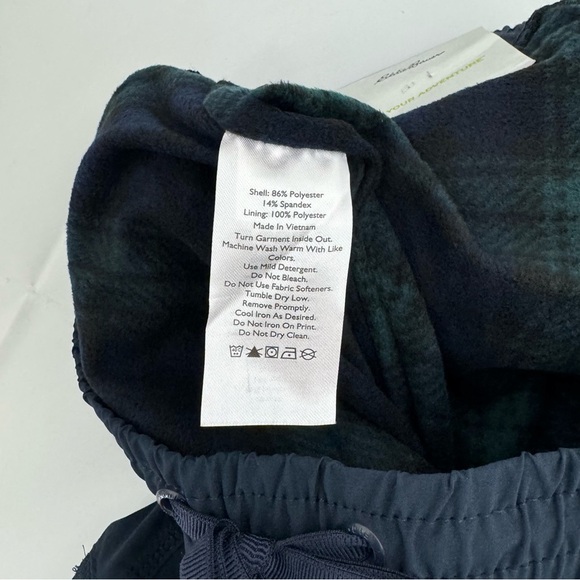 NWT Eddie Bauer Women's Fleece-Lined Pull-On Pants, Blue 10 New - Picture 8 of 16